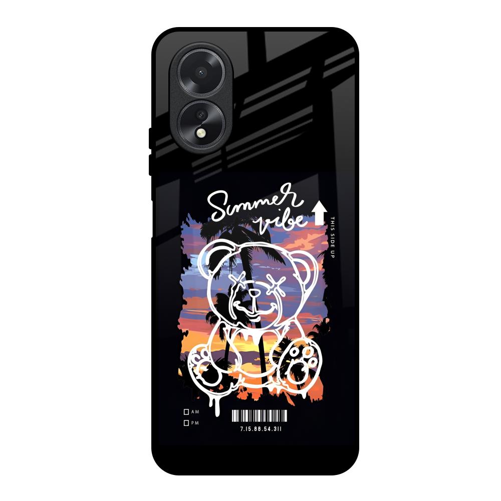 Summer Vibe Oppo A18 Glass Back Cover Online