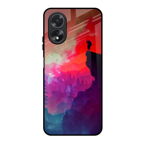 Dream So High Oppo A18 Glass Back Cover Online