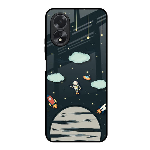 Astronaut Dream Oppo A18 Glass Back Cover Online