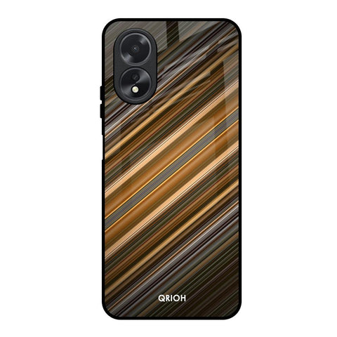 Diagonal Slash Pattern Oppo A18 Glass Back Cover Online