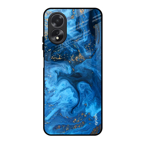 Gold Sprinkle Oppo A18 Glass Back Cover Online