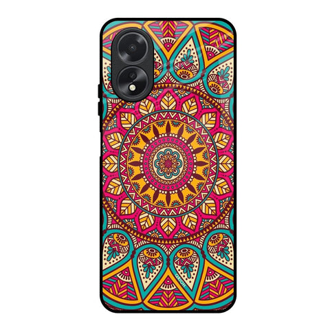 Elegant Mandala Oppo A18 Glass Back Cover Online