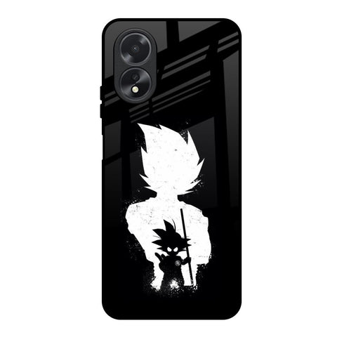 Monochrome Goku Oppo A18 Glass Back Cover Online