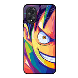Monkey Wpap Pop Art Oppo A18 Glass Back Cover Online