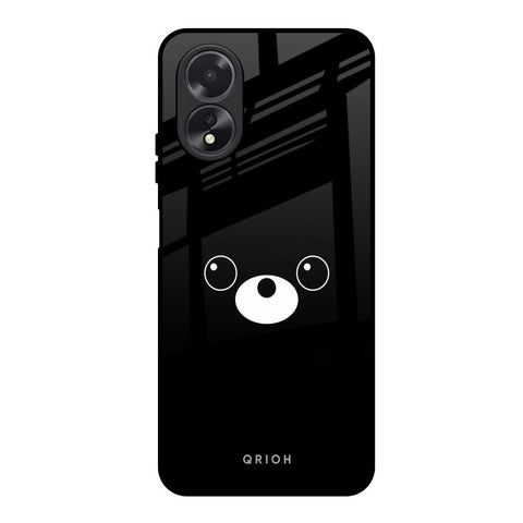 Cute Bear Oppo A18 Glass Back Cover Online