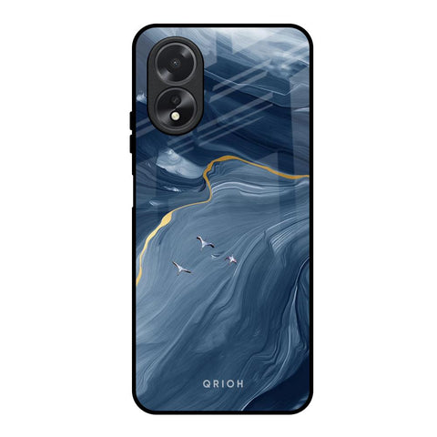 Deep Ocean Marble Oppo A18 Glass Back Cover Online