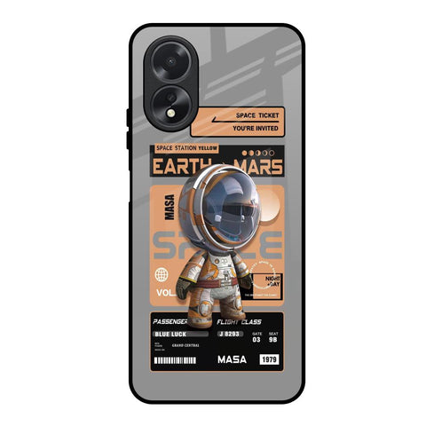 Space Ticket Oppo A18 Glass Back Cover Online
