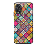 Multicolor Mandala Oppo A18 Glass Back Cover Online