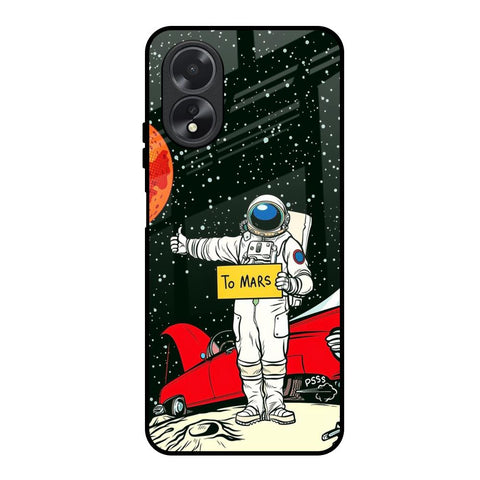 Astronaut on Mars Oppo A18 Glass Back Cover Online