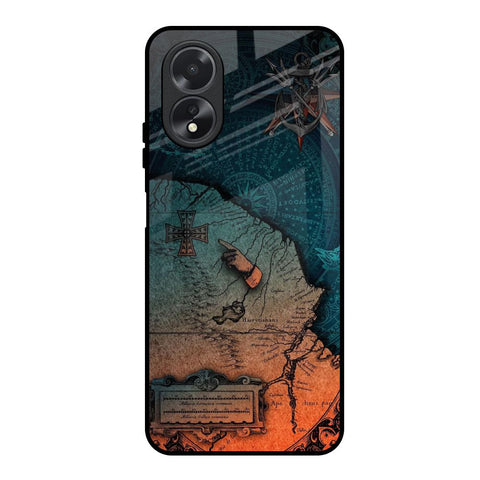 Geographical Map Oppo A18 Glass Back Cover Online