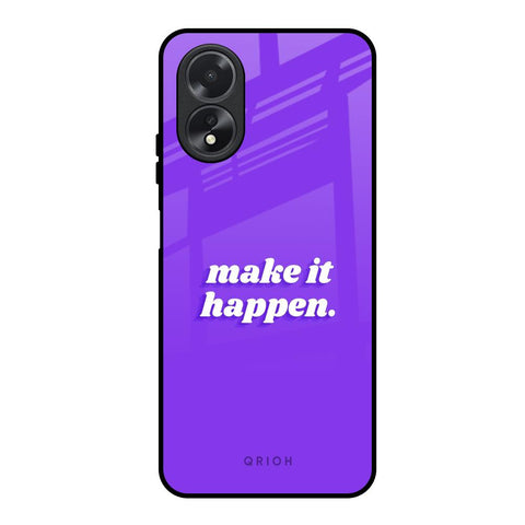 Make it Happen Oppo A18 Glass Back Cover Online