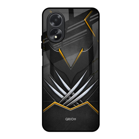 Black Warrior Oppo A18 Glass Back Cover Online