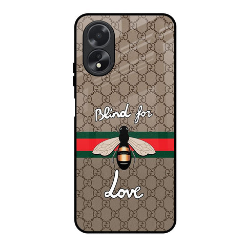 Blind For Love Oppo A18 Glass Back Cover Online