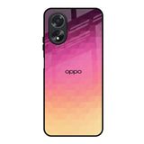 Geometric Pink Diamond Oppo A18 Glass Back Cover Online