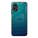 Green Triangle Pattern Oppo A18 Glass Back Cover Online