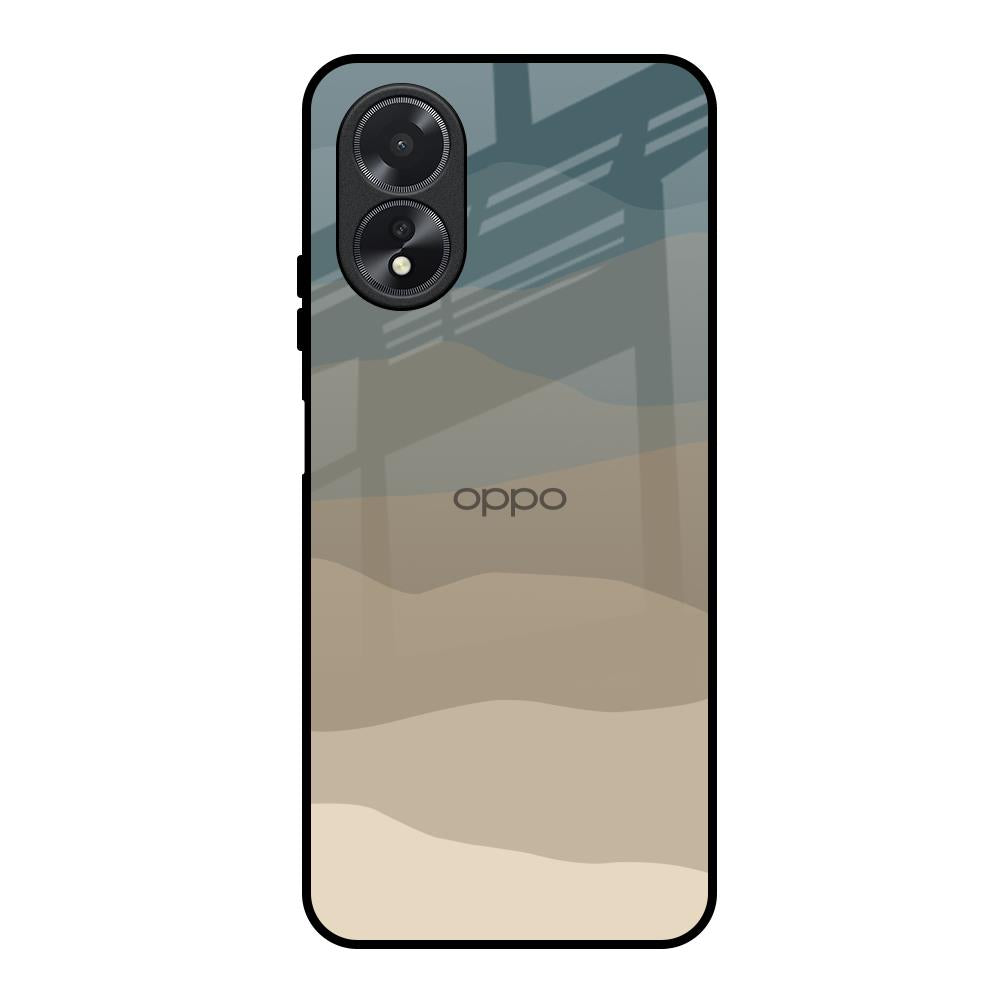 Abstract Mountain Pattern Oppo A18 Glass Back Cover Online