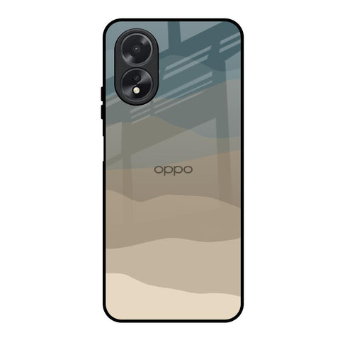 Abstract Mountain Pattern Oppo A18 Glass Back Cover Online