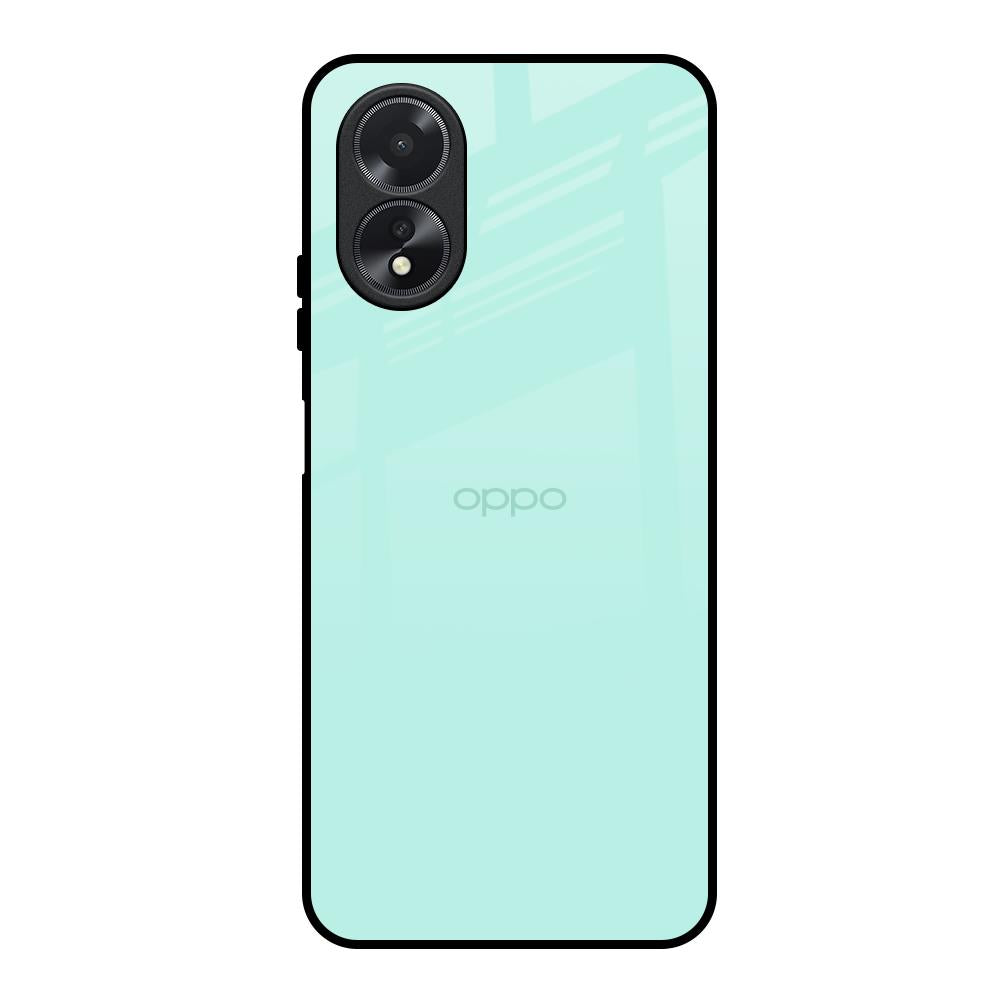 Teal Oppo A18 Glass Back Cover Online