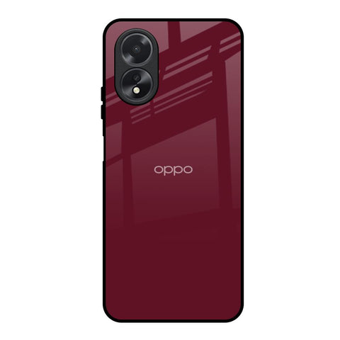 Classic Burgundy Oppo A18 Glass Back Cover Online