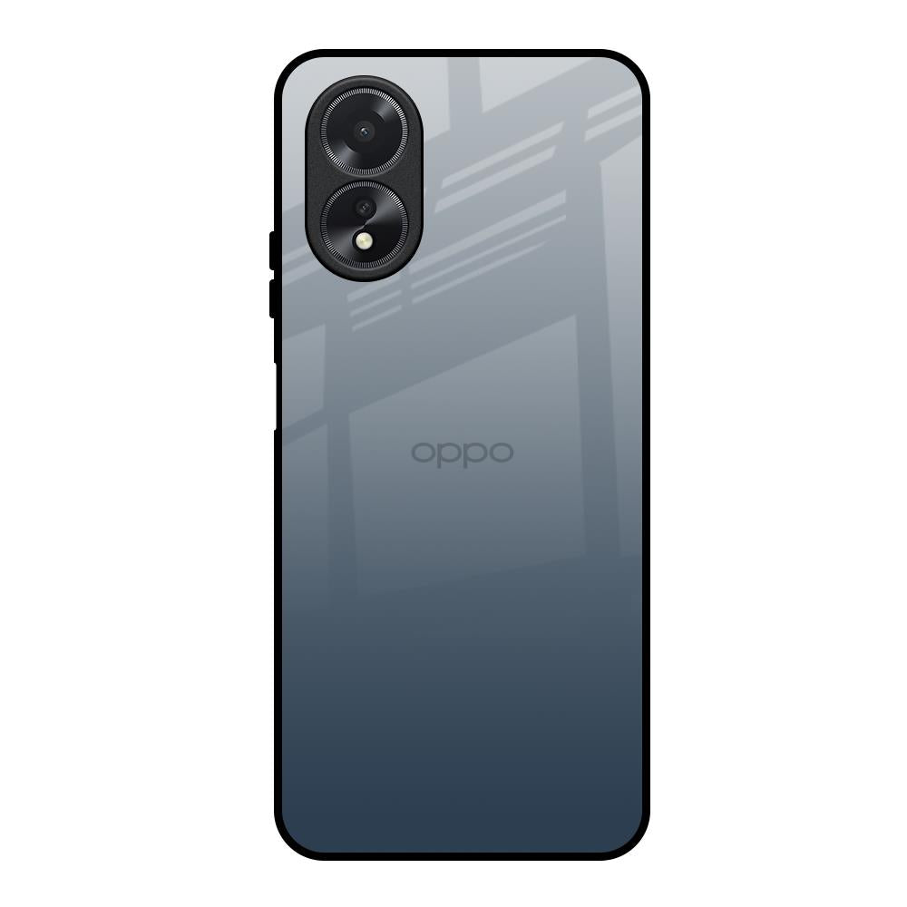 Smokey Grey Color Oppo A18 Glass Back Cover Online