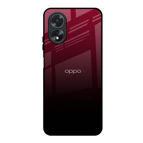 Wine Red Oppo A18 Glass Back Cover Online