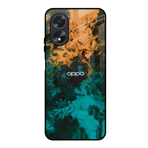 Watercolor Wave Oppo A18 Glass Back Cover Online