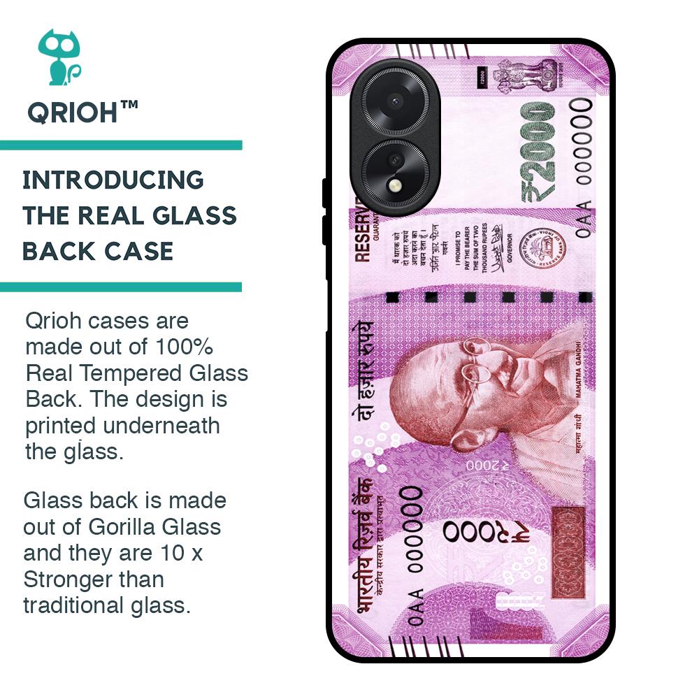 Stock Out Currency Glass Case for Oppo A18