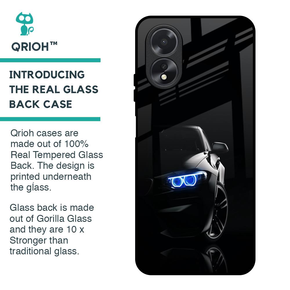 Car In Dark Glass Case for Oppo A18