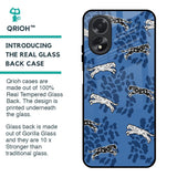 Blue Cheetah Glass Case for Oppo A18
