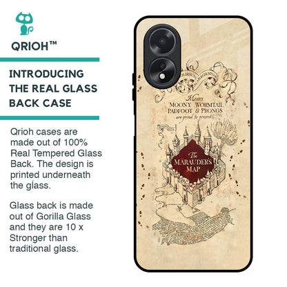 Magical Map Glass Case for Oppo A18