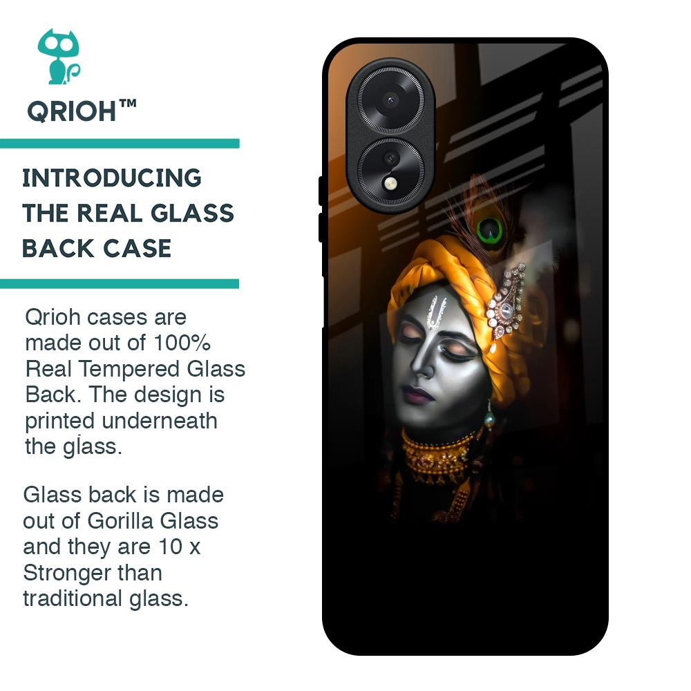 Ombre Krishna Glass Case for Oppo A18