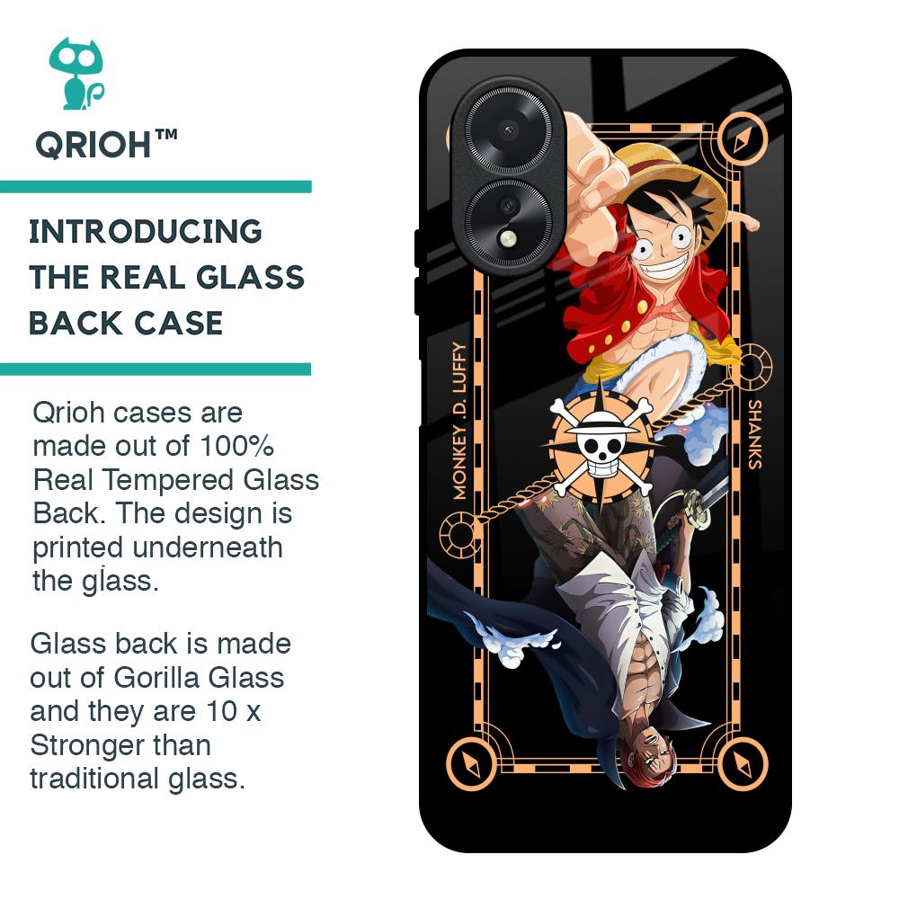 Shanks & Luffy Glass Case for Oppo A18