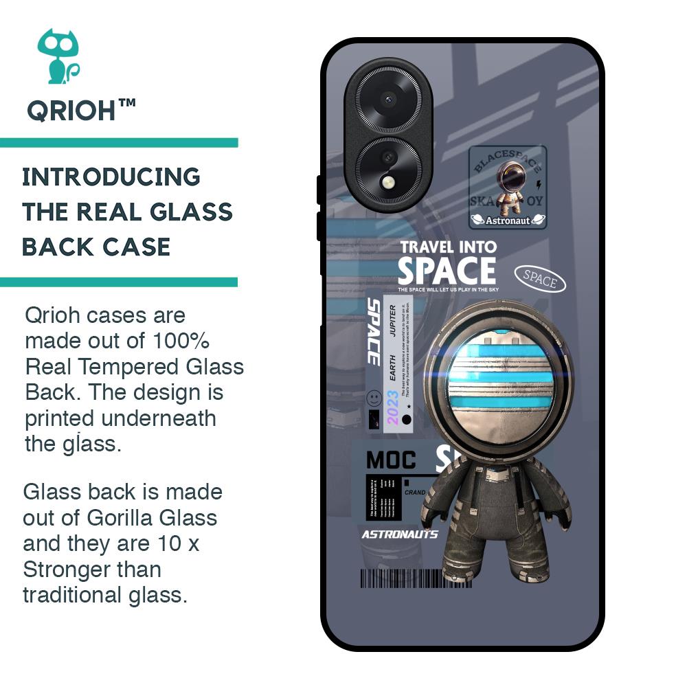 Space Travel Glass Case for Oppo A18