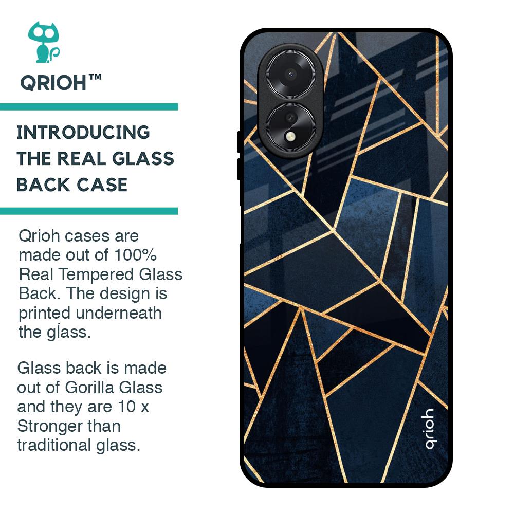 Abstract Tiles Glass Case for Oppo A18