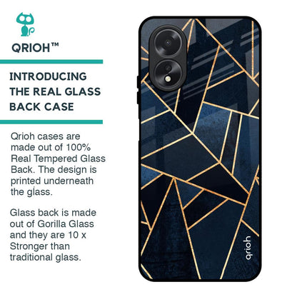 Abstract Tiles Glass Case for Oppo A18