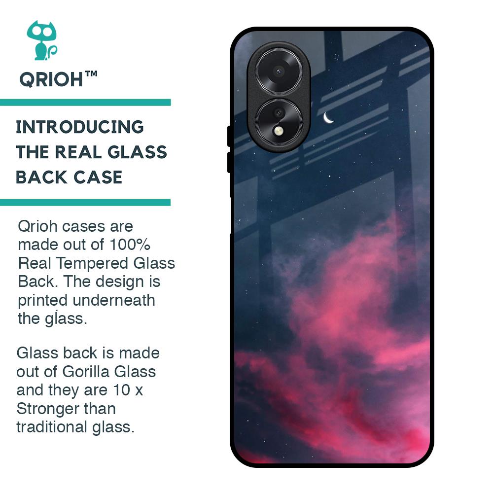 Moon Night Glass Case For Oppo A18