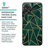 Abstract Green Glass Case For Oppo A18