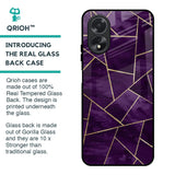 Geometric Purple Glass Case For Oppo A18