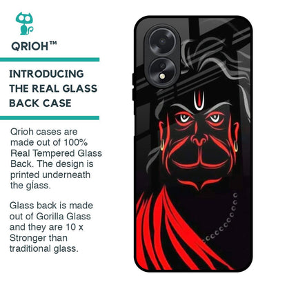 Lord Hanuman Glass Case For Oppo A18