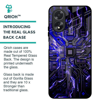 Techno Color Pattern Glass Case For Oppo A18