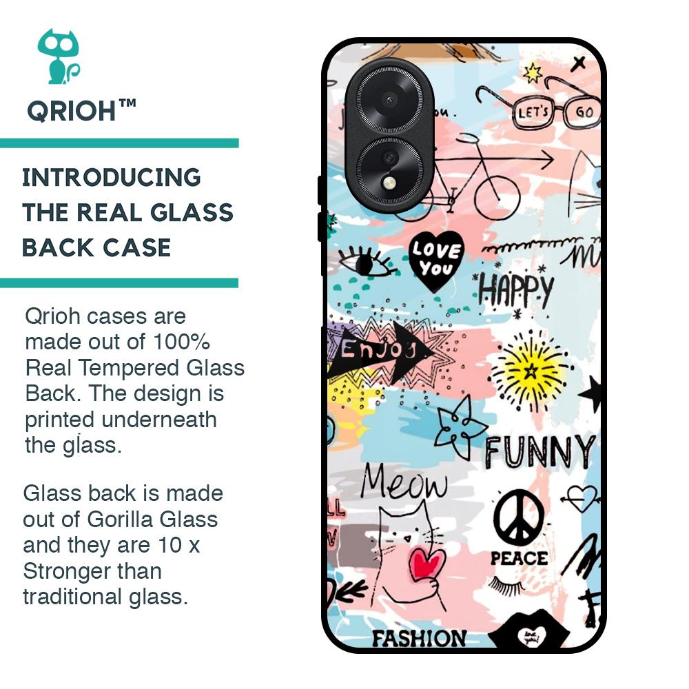 Just For You Glass Case For Oppo A18