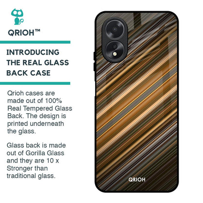 Diagonal Slash Pattern Glass Case for Oppo A18