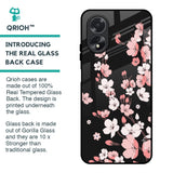 Black Cherry Blossom Glass Case for Oppo A18