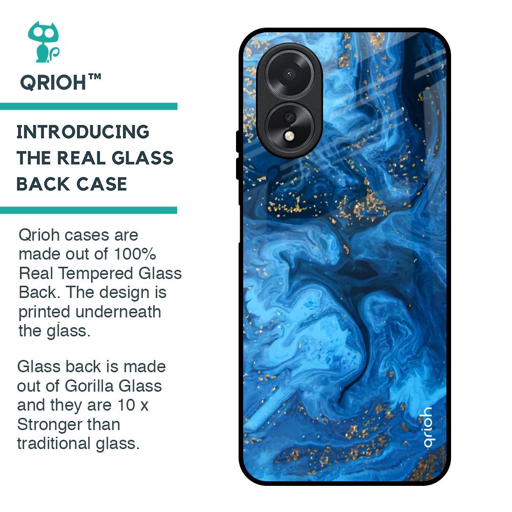 Gold Sprinkle Glass Case for Oppo A18