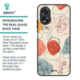 Abstract Faces Glass Case for Oppo A18