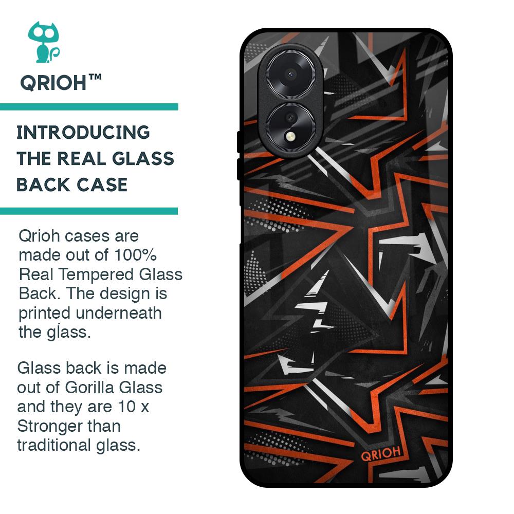 Vector Art Glass Case for Oppo A18