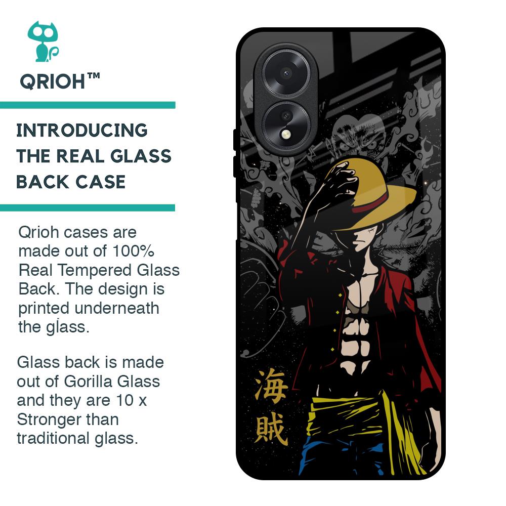 Dark Luffy Glass Case for Oppo A18