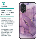 Purple Gold Marble Glass Case for Oppo A18