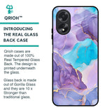 Alcohol ink Marble Glass Case for Oppo A18