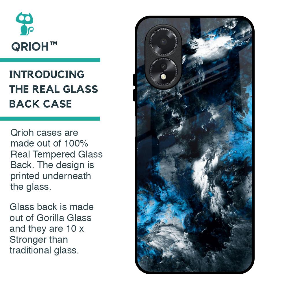 Cloudy Dust Glass Case for Oppo A18